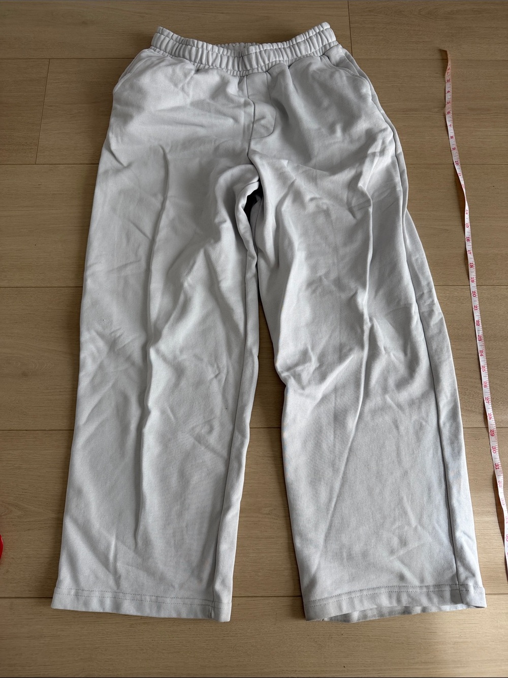 Men's Light Gray Casual Elastic-Waist Pants